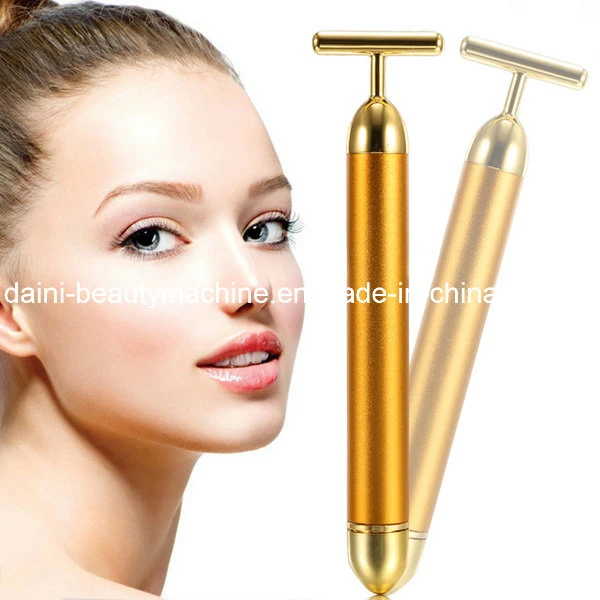 24k Gold Beauty Bar Facial Roller Serum Massage Derma Skincare Antiage Treatment